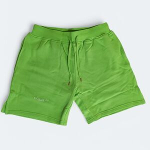 NWT GODI Lime Green French Terry Shorts/ Short Length Drawstring Mens Size Small